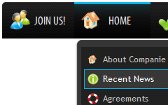 Collapsible Menu Bar Flash Templates Subbutton