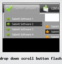 Drop Down Scroll Button Flash