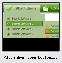 Flash Drop Down Button Over Html