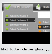 Html Button Chrome Glossy Metallic
