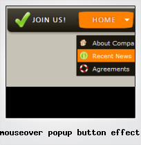 Mouseover Popup Button Effect